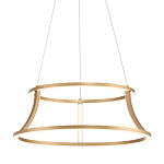 Люстра золотого цвета с 2-мя светодиодными кольцами Eurofase варинант исполнения - 1 | Loft Concept в Челябинске