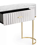 Консоль овальная на золотистых фигруных ножках Wall Console варинант исполнения - 3 | Loft Concept в Челябинске