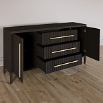 Буфет Primo с тремя ящиками и двумя фасадами Темный орех варинант исполнения - 5 | Loft Concept в Челябинске