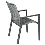 Стул темно-серый с высокой плетеной спинкой и сиденьем Braided Strength варинант исполнения - 3 | Loft Concept в Челябинске