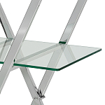 Стеллаж со стеклянными полками на стальном каркасе X-ray варинант исполнения - 4 | Loft Concept в Челябинске