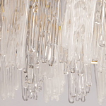 Люстра круглая с прозрачными стержнями разной длины Textured Glass Chandelier варинант исполнения - 8 | Loft Concept в Челябинске