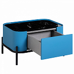 Тумба прикроватная чёрно-голубая с  ящиком Blue Cabinet варинант исполнения - 2 | Loft Concept в Челябинске