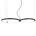 Люстра подвесная светодиодная черный металл Ring Horizontal варинант исполнения - 8 | Loft Concept в Челябинске