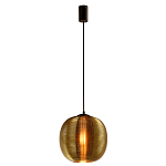 Подвесной светильник со стеклянным рельефным плафоном золото Perforated Glass 25 варинант исполнения - 2 | Loft Concept в Челябинске