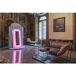 Дизайнерское разноцветное кресло на металлическом каркасе с подставкой для ног Poltronova Plasma Armchair варинант исполнения - 15 | Loft Concept в Челябинске