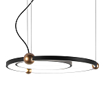 Люстра подвесная светодиодная черный металл Ring Horizontal варинант исполнения - 1 | Loft Concept в Челябинске