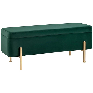 Банкетка с ящиком изумрудный велюр Sanjay Velour