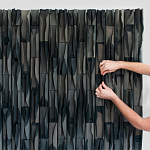 Современное Объемное Панно на стену Horizontal rhythmic waves варинант исполнения - 2 | Loft Concept в Челябинске