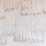 Люстра подвесная прямоугольная из рифленого стекла Fluted Glass Chandelier варинант исполнения - 1 | Loft Concept в Челябинске