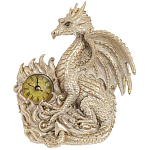 Часы в виде дракона Light Gold Dragon Clock варинант исполнения - 1 | Loft Concept в Челябинске