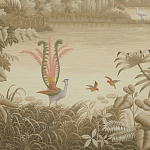 Обои ручная роспись Le Brésil Amarelo Sepia варинант исполнения - 3 | Loft Concept в Челябинске