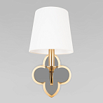 Бра с белым текстильным абажуром и фигурным основанием с зеркальной вставкой Vitorino варинант исполнения - 5 | Loft Concept в Челябинске