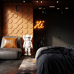 Гипсовая 3D панель с принтографией PM-105 варинант исполнения - 1 | Loft Concept в Челябинске