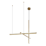 Люстра с 3-мя  пересекающимися цилиндрическими плафонами на тонких тросах Trumpet tube варинант исполнения - 2 | Loft Concept в Челябинске