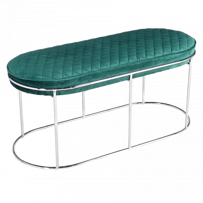 Банкетка Bench Emerald Серебряный Изумрудный Банкетка Bench Emerald Серебряный Изумрудный в Челябинске | Loft Concept