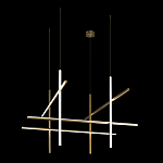 Люстра с 8-ю пересекающимися цилиндрическими плафонами на тонких тросах Trumpet tube варинант исполнения - 7 | Loft Concept в Челябинске