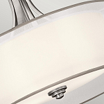 Люстра подвесная с двойным круглым плафоном из органзы и матового стекла Kichler варинант исполнения - 3 | Loft Concept в Челябинске