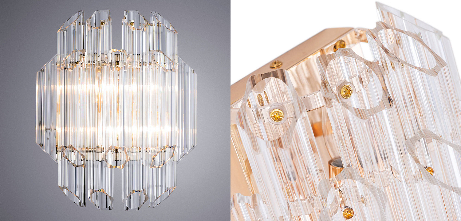 Бра Hexagon Tube Light Crystal wall lamp Бра Hexagon Tube Light Crystal wall lamp - Loft-Concept в Челябинске