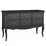 Консоль черная из массива бука с ящиками в стиле прованс Black Provence варинант исполнения - 1 | Loft Concept в Челябинске