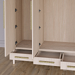 Большой Шкаф Primo Светлый дуб с 3 дверьми и 3 выдвижными ящиками варинант исполнения - 4 | Loft Concept в Челябинске