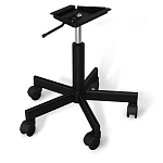 Стул с мягкой бирюзовой обивкой из велюра и подъемно-поворотным механизмом на черных колесиках Harper Turquoise варинант исполнения - 3 | Loft Concept в Челябинске