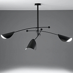 Потолочный светильник с подвижными плафонами Aracea Black Ceiling Lamp варинант исполнения - 2 | Loft Concept в Челябинске