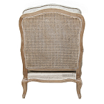 Кресло со спинкой из ротанга Ellie Rattan Armchair beige print flax варинант исполнения - 2 | Loft Concept в Челябинске