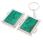 Зеркало брелок складное двухстороннее из натурального камня Малахит Stone Mirrors варинант исполнения - 2 | Loft Concept в Челябинске