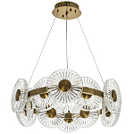 Люстра с круглыми рельефными плафонами Glass Peonies Brass Chandelier варинант исполнения - 2 | Loft Concept в Челябинске