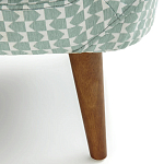 Кресло светло-бирюзовое с принтом Pauley Light Turquoise Armchair варинант исполнения - 4 | Loft Concept в Челябинске