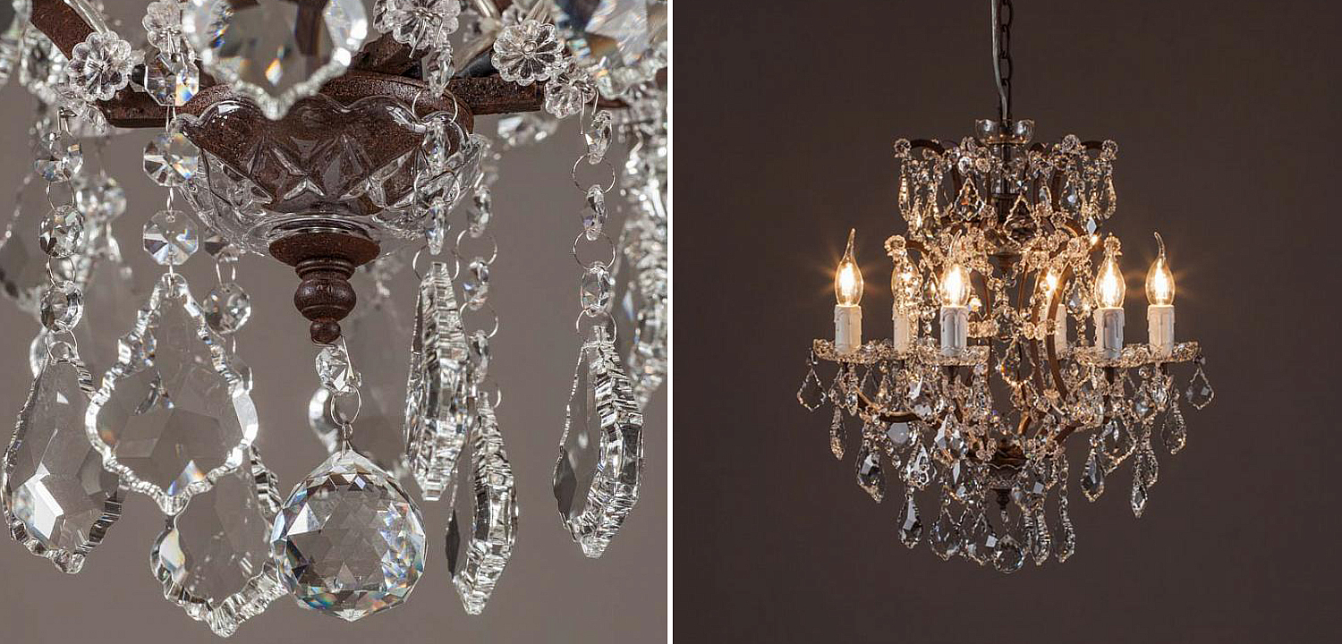 Люстра 19th c. Rococo IRON & CLEAR CRYSTAL Brown Chandelier 6 Люстра 19th c. Rococo IRON & CLEAR CRYSTAL Brown Chandelier 6 - Loft-Concept в Челябинске