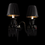 Бра с двумя черными абажурами и декоративными подвесками Lustre Reverie варинант исполнения - 3 | Loft Concept в Челябинске
