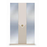 Шкаф трёхдверный с 2-мя зеркальными дверками Satin Furniture варинант исполнения - 3 | Loft Concept в Челябинске