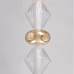 Подвесной светильник с вертикальной композицией из прозрачных и янтарных стеклянных шаров и ромбов Gabriel Scott Luna варинант исполнения - 14 | Loft Concept в Челябинске