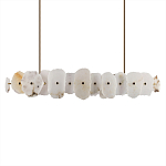 Подвесной светильник с фигурными элементами из белого алебастра Cryptocrystalline Stone варинант исполнения - 7 | Loft Concept в Челябинске
