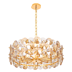 Люстра круглая золотого цвета с круглыми хрустальным элементами Solyria варинант исполнения - 4 | Loft Concept в Челябинске