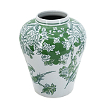 Ваза с зелеными цветочными и птичьими мотивами Vase Inspired by Nature варинант исполнения - 2 | Loft Concept в Челябинске