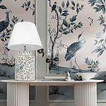 Настольная лампа цилиндрическая с цветочной росписью Lamp Flower Painting варинант исполнения - 6 | Loft Concept в Челябинске