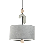 Люстра с серым тканевым плафоном Flourish варинант исполнения - 1 | Loft Concept в Челябинске