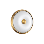 Бра круглое с матовым стеклянным плафоном и металлической окантовкой Soft Halo варинант исполнения - 3 | Loft Concept в Челябинске