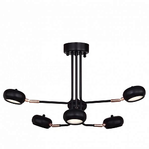 Люстра Curved Stix Chandelier 6 Black