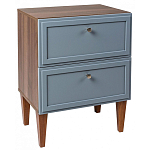 Тумба прикроватная серая из массива бука с 2-мя ящиками Wenge Light варинант исполнения - 1 | Loft Concept в Челябинске