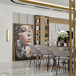 Бра в металлическом корпусе с рассеивателем из бежевого алебастра Cryptocrystalline Stone варинант исполнения - 2 | Loft Concept в Челябинске