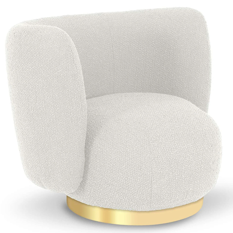 Кресло с обивкой букле Ambrose Boucle Armchair Белый Коричневый Серый Бежевый Кресло с обивкой букле Ambrose Boucle Armchair Белый Коричневый Серый Бежевый в Челябинске | Loft Concept