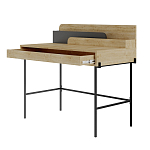 Стол письменный с выдвижным ящиком цвета древесины LEILA WORKING TABLE OAK ANTHRACITE варинант исполнения - 1 | Loft Concept в Челябинске