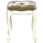 Пуф из массива дерева с велюровой обивкой Lefevre French Seating варинант исполнения - 2 | Loft Concept в Челябинске