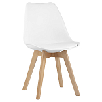 Стул с основой из пластика и мягким сиденьем Arvika White варинант исполнения - 1 | Loft Concept в Челябинске