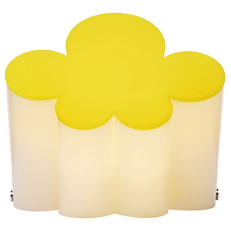 Настольная дизайнерская лампа Poltronova Passiflora Yellow Table Lamp Желтый Белый в Челябинске | Loft Concept 
