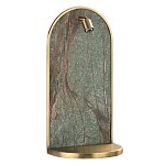 Настенный светильник зеленого цвета с бронзовой рамкой овальной формы с полкой Herbarium  варинант исполнения - 1 | Loft Concept в Челябинске